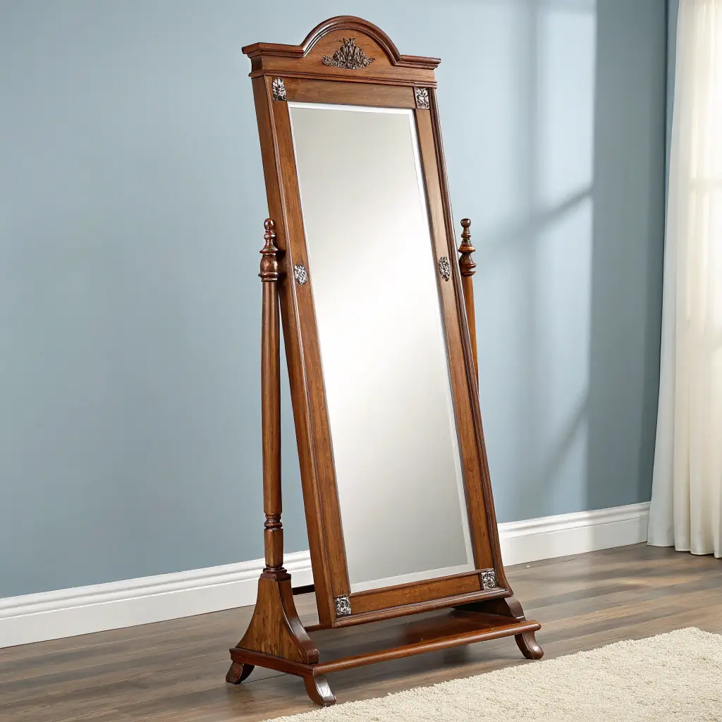 Classic Full Length Mirror - Walnut Frame
